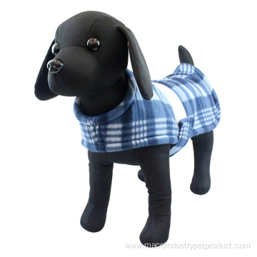 knitted Plaid fleece thickened pet jacket pet clothes